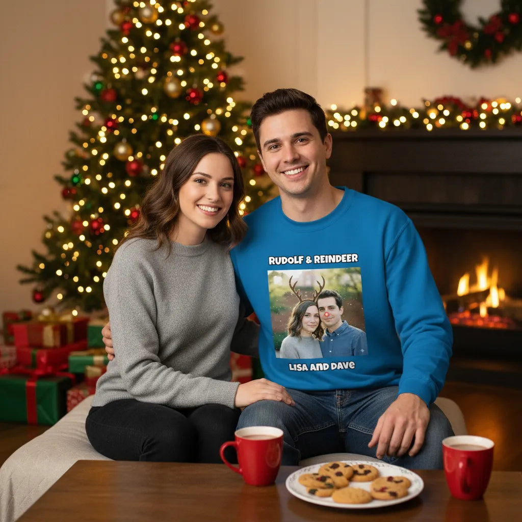 Rudolf & Reindeer - Personalised Ugly Xmas Jumper