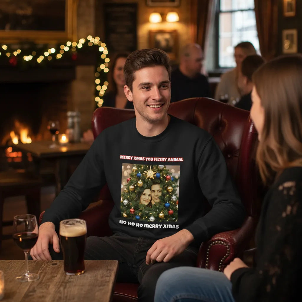 Make us a Christmas Tree Couples - Personalised Ugly Xmas Jumper